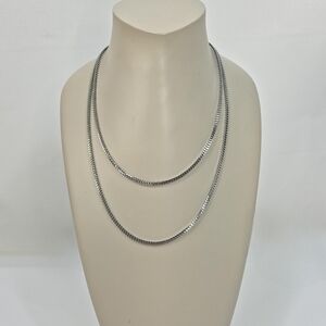 12th Tribe Silver Layered Wheat Chain Necklace Modular 2-in-1 Detachable
